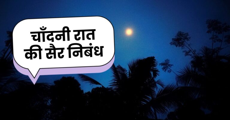 Essay on moonlit night walk in hindi