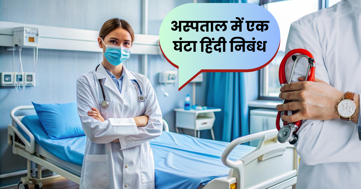 अस्पताल में एक घंटा हिंदी निबंध 10वी: One Hour in Hospital Hindi Essay 10th