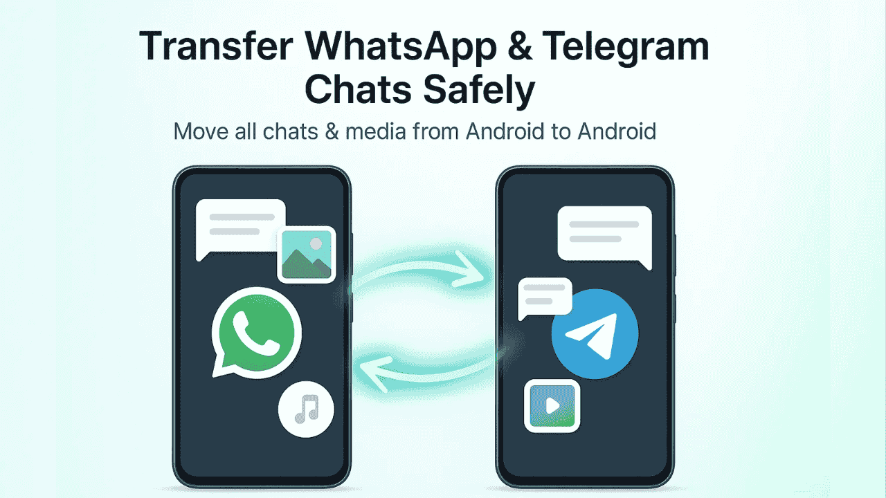 How to Transfer WhatsApp/Telegram Chats from Android to Android Without Losing Media