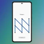 Android smartphone showing a secure pattern lock screen with a complex unlock pattern to improve device security and protect personal data.