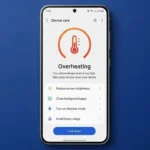 Smartphone overheating problem with practical tips to cool down a phone and prevent battery damage