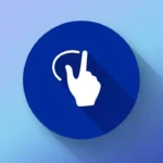Gesture app on Android showing custom gesture shortcuts for quick actions