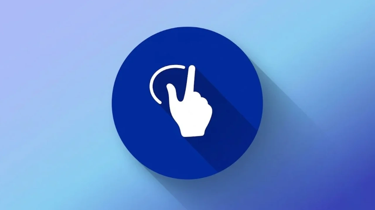 Gesture app on Android showing custom gesture shortcuts for quick actions